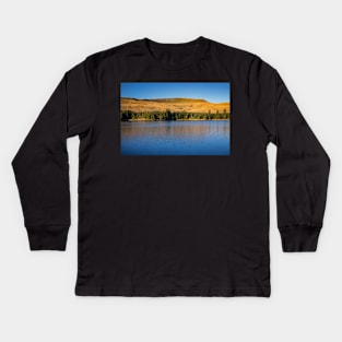 Beacons Reservoir and Fan Fawr, Brecon Beacons Kids Long Sleeve T-Shirt